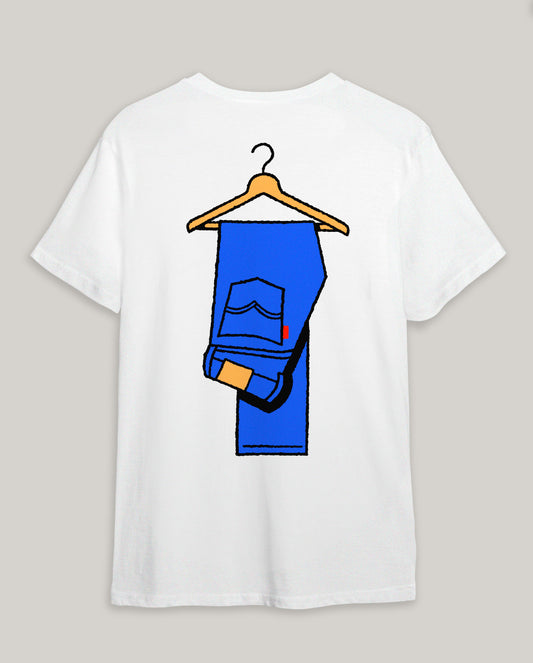 "Blue Jeans Baby" White Tee