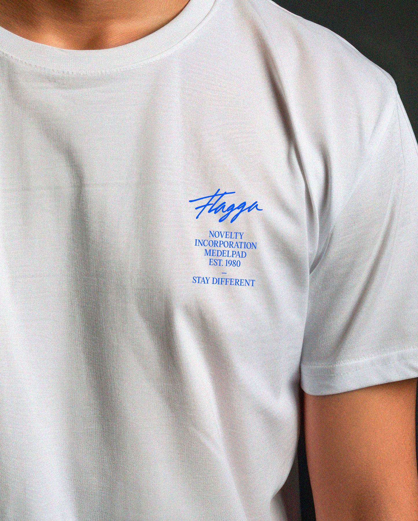 "Blue Jeans Baby" White Tee