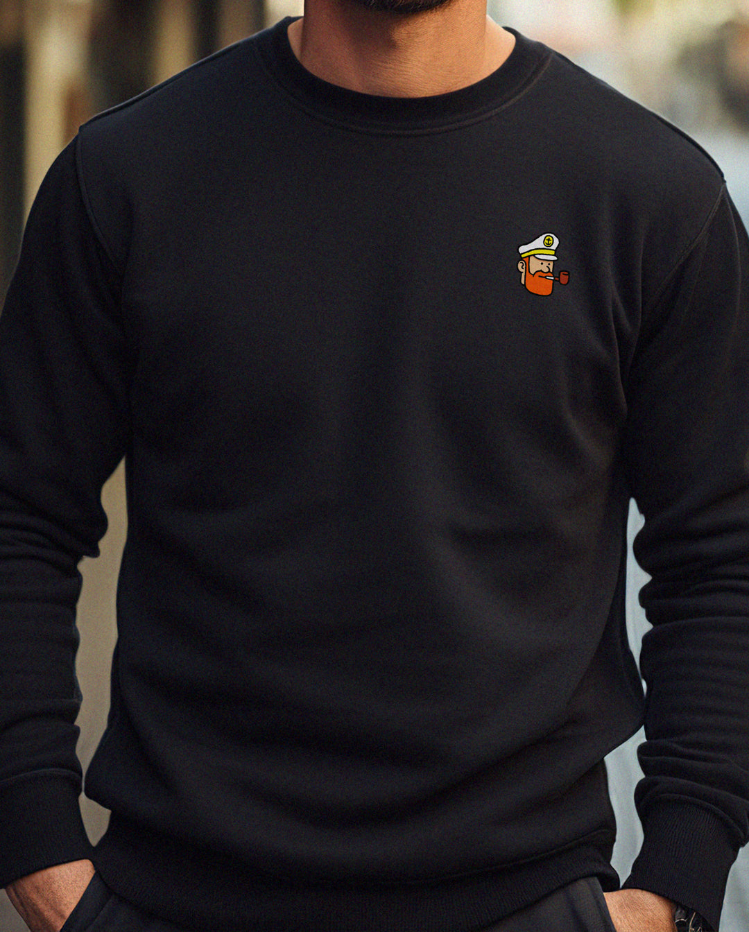 "The Captain" Black Sweatshirt