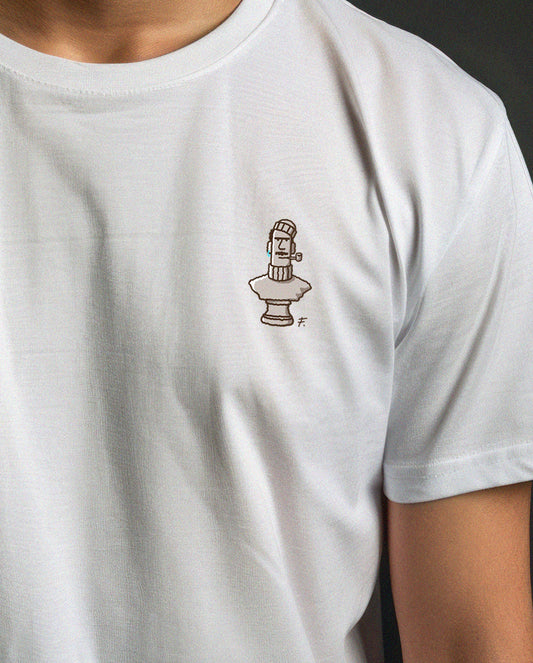 "Antique" White Tee